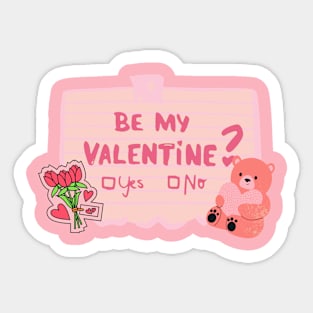 Be my valentine ? Sticker